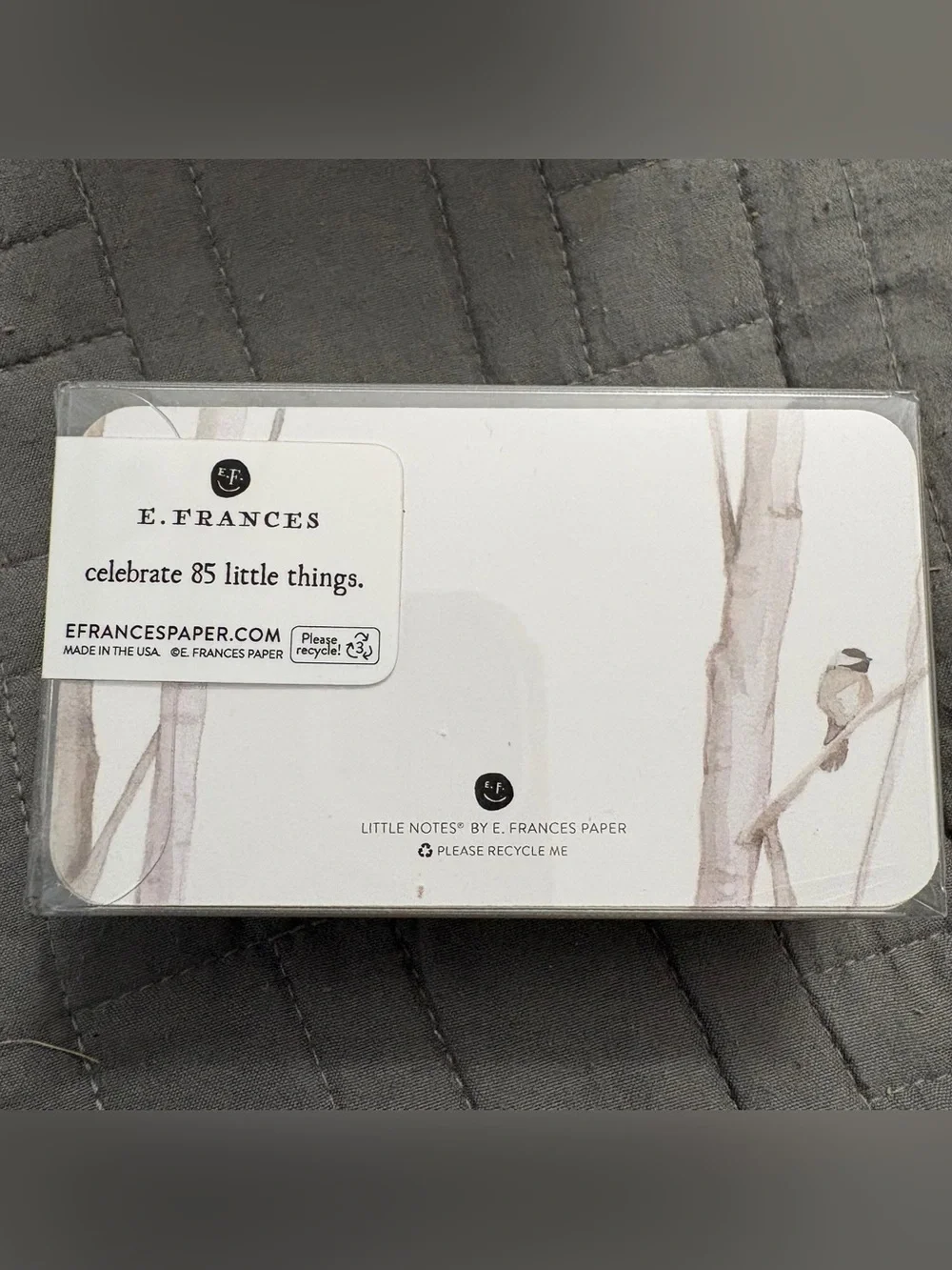 E. Frances - Chickadee Little Notes - Bird Nature & Ceramic Note Holder